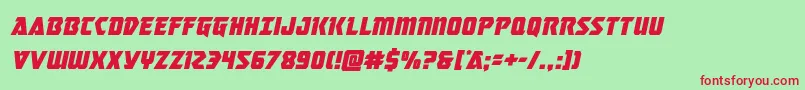 masterbreakerital Font – Red Fonts on Green Background