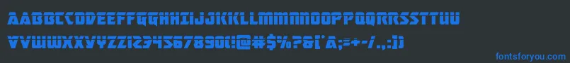 masterbreakerlaser Font – Blue Fonts on Black Background
