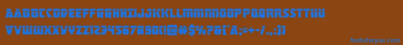 masterbreakerlaser Font – Blue Fonts on Brown Background
