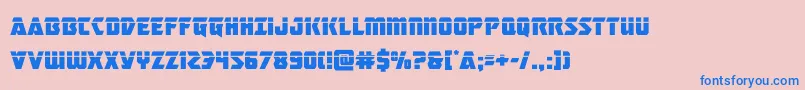 masterbreakerlaser Font – Blue Fonts on Pink Background
