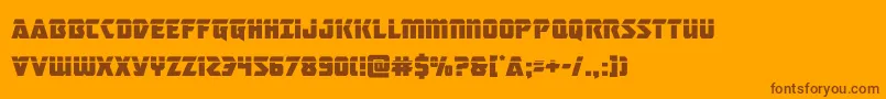 masterbreakerlaser Font – Brown Fonts on Orange Background