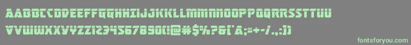 フォントmasterbreakerlaser – 灰色の背景に緑のフォント
