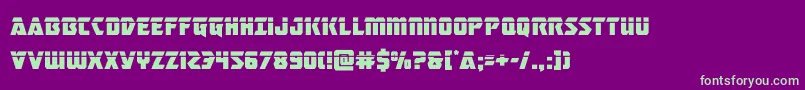 masterbreakerlaser Font – Green Fonts on Purple Background