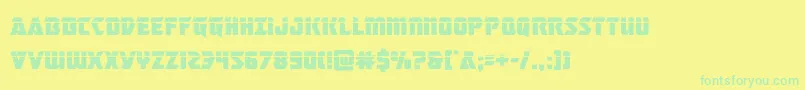 Police masterbreakerlaser – polices vertes sur fond jaune