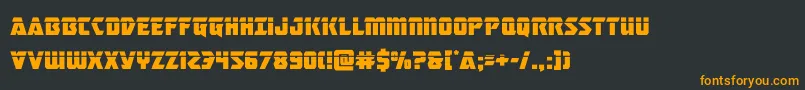 masterbreakerlaser Font – Orange Fonts on Black Background
