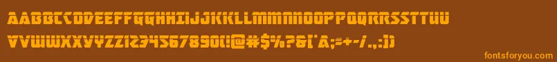 masterbreakerlaser Font – Orange Fonts on Brown Background