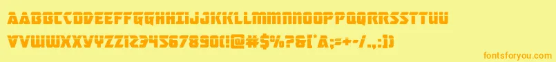 masterbreakerlaser Font – Orange Fonts on Yellow Background