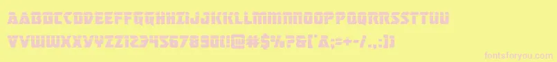 masterbreakerlaser Font – Pink Fonts on Yellow Background