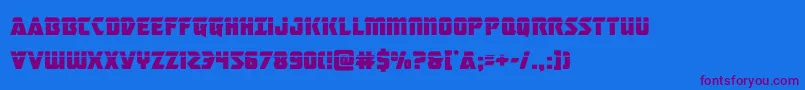 masterbreakerlaser Font – Purple Fonts on Blue Background