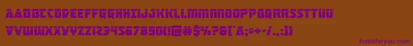 masterbreakerlaser Font – Purple Fonts on Brown Background
