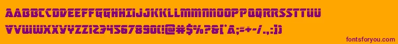 masterbreakerlaser Font – Purple Fonts on Orange Background