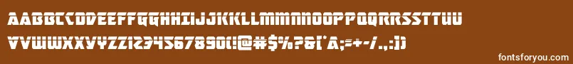 masterbreakerlaser Font – White Fonts on Brown Background