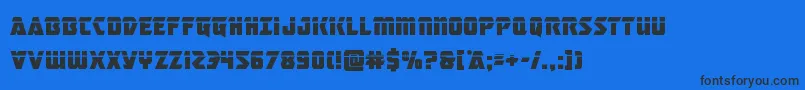 masterbreakerlaser Font – Black Fonts on Blue Background