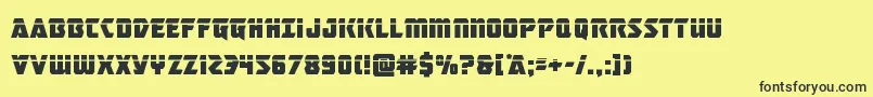 masterbreakerlaser Font – Black Fonts on Yellow Background