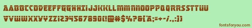 masterbreakerlaser Font – Brown Fonts on Green Background