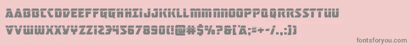 フォントmasterbreakerlaser – ピンクの背景に灰色の文字