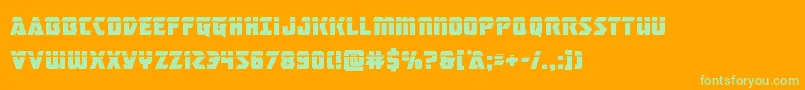 masterbreakerlaser Font – Green Fonts on Orange Background