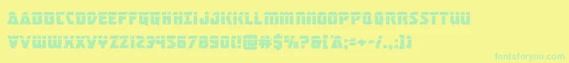 Шрифт masterbreakerlaser – зелёные шрифты на жёлтом фоне