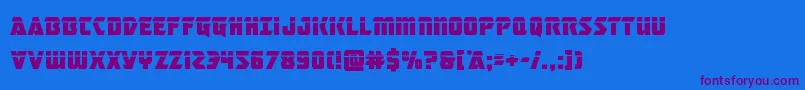 masterbreakerlaser Font – Purple Fonts on Blue Background