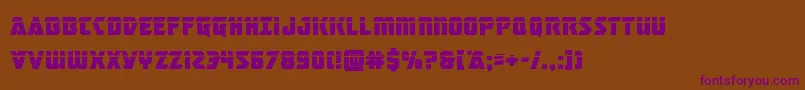 Weitere Informationen zur masterbreakerlaser-Schriftart masterbreakerlaser-Schriftart – Violette Schriften auf braunem Hintergrund
