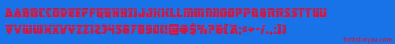 masterbreakerlaser Font – Red Fonts on Blue Background