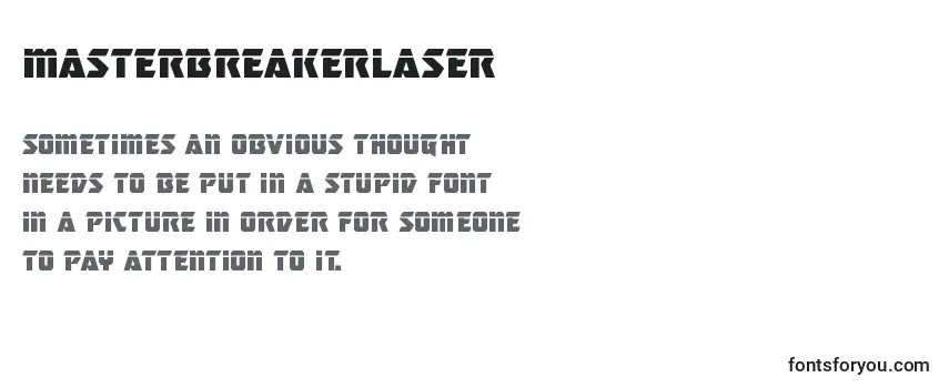 Masterbreakerlaser (133774) -fontin tarkastelu