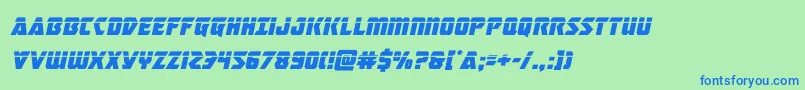 masterbreakerlaserital Font – Blue Fonts on Green Background
