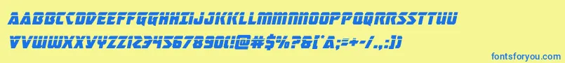 Więcej informacji o czcionce masterbreakerlaserital Czcionka masterbreakerlaserital – niebieskie czcionki na żółtym tle