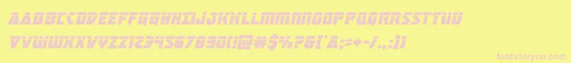 masterbreakerlaserital Font – Pink Fonts on Yellow Background