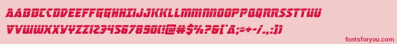 masterbreakerlaserital-Schriftart – Rote Schriften auf rosa Hintergrund