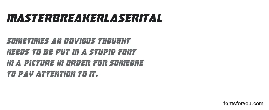 Masterbreakerlaserital (133775) フォントのレビュー