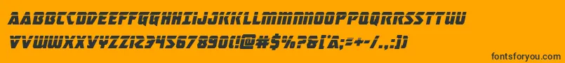 masterbreakerlaserital Font – Black Fonts on Orange Background