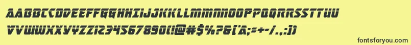 masterbreakerlaserital Font – Black Fonts on Yellow Background