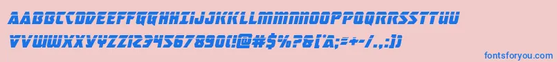 masterbreakerlaserital Font – Blue Fonts on Pink Background