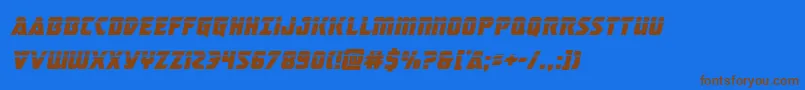 Fonte masterbreakerlaserital – fontes marrons em um fundo azul