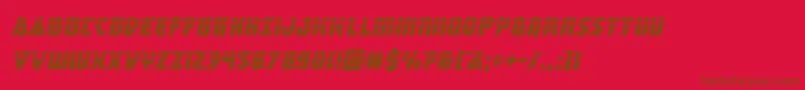 masterbreakerlaserital Font – Brown Fonts on Red Background