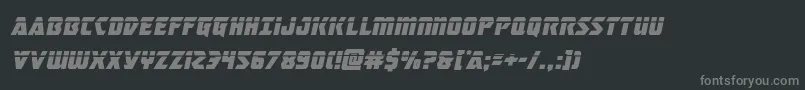 masterbreakerlaserital-Schriftart – Graue Schriften auf schwarzem Hintergrund