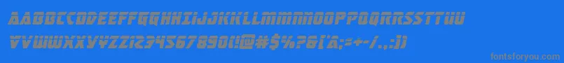masterbreakerlaserital-Schriftart – Graue Schriften auf blauem Hintergrund