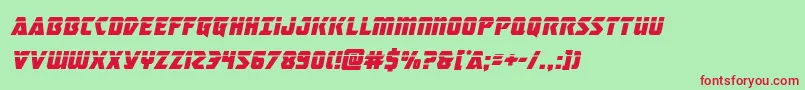 masterbreakerlaserital Font – Red Fonts on Green Background