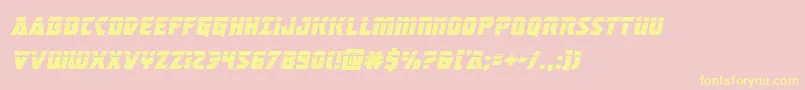 masterbreakerlaserital Font – Yellow Fonts on Pink Background