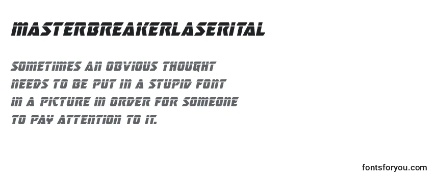 Review of the Masterbreakerlaserital (133776) Font