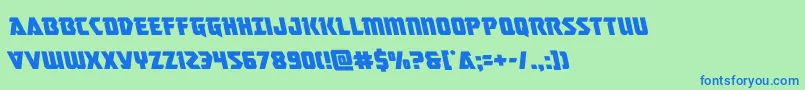 masterbreakerleft Font – Blue Fonts on Green Background