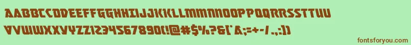 masterbreakerleft Font – Brown Fonts on Green Background