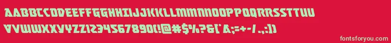 masterbreakerleft Font – Green Fonts on Red Background
