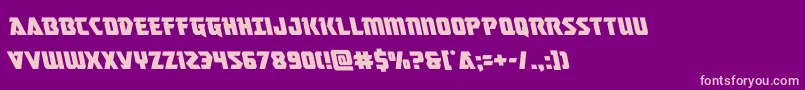 masterbreakerleft Font – Pink Fonts on Purple Background
