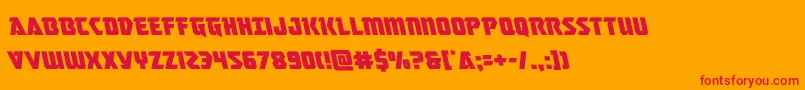 フォントmasterbreakerleft – オレンジの背景に赤い文字