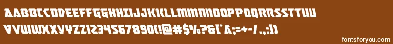 masterbreakerleft Font – White Fonts on Brown Background