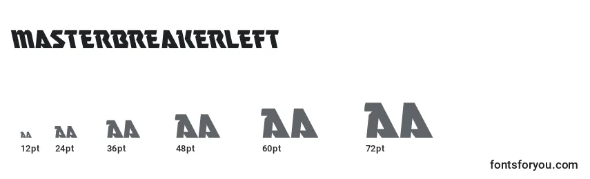 Размеры шрифта Masterbreakerleft (133777)