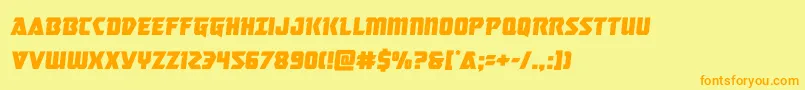 masterbreakersemital Font – Orange Fonts on Yellow Background