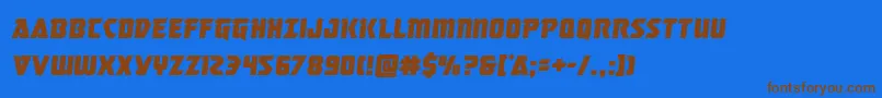 masterbreakersemital Font – Brown Fonts on Blue Background